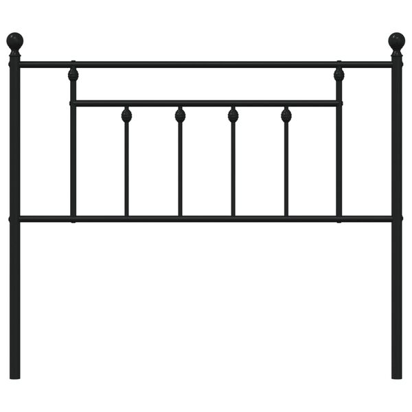 vidaXL Cabeceira de cama 107 cm metal preto