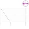 vidaXL Poste de Cerca Prateado 25 x 1,5 m (malha de 25 x 25 mm) A&ccedil;o