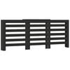 vidaXL Cobertura de radiador 205x21,5x83,5 cm derivados madeira preto