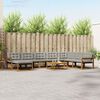 vidaXL Conjunto de Sof&aacute;s para Exterior 9 pcs Cinza Natural e Claro