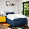 vidaXL Cama boxspring com colch&atilde;o 120x190 cm tecido azul