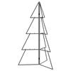 vidaXL &Aacute;rvore de Natal de metal KUOPIO 100 cm A&ccedil;o Preto