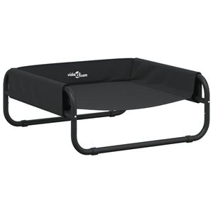 vidaXL Cama para c&atilde;es elevada tecido oxford e a&ccedil;o antracite