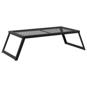 vidaXL Churrasqueira de Camping Dobr&aacute;vel 58 x 31 x 2 cm A&ccedil;o Liga Preto