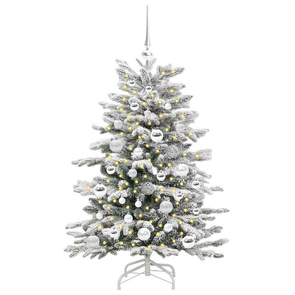 vidaXL &Aacute;rvore de Natal Articulada Artificial Branco 120 cm PE e PVC