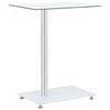 vidaXL Mesa de apoio formato em U 45x30x58cm vidro temp. transparente