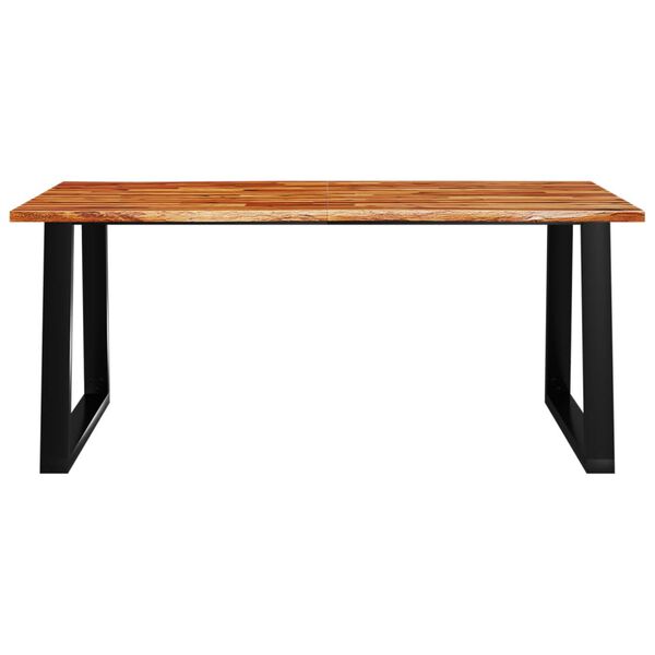 vidaXL Mesa de jantar c/ bordas vivas 180x90x75 cm ac&aacute;cia maci&ccedil;a