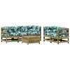 vidaXL 6 pcs conjunto lounge de jardim c/ almofad&otilde;es pinho impregnado