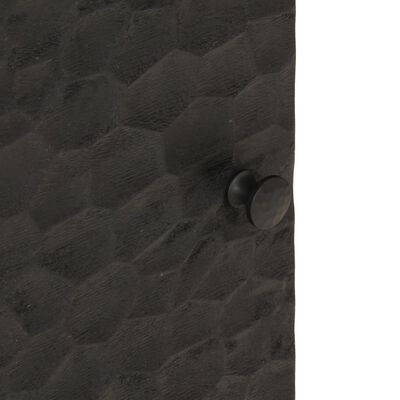 vidaXL Mesas de cabeceira 2 pcs 40x33x46 cm mangueira maciça preto