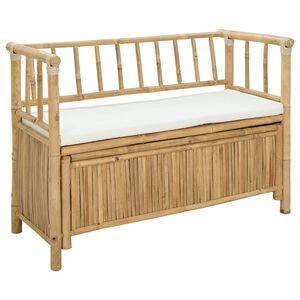 vidaXL Banco de Armazenamento para Jardim 110 x 47 x 80 cm Bambu