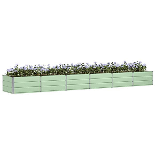 vidaXL Floreira Verde 480 x 80 x 45 cm A&ccedil;o