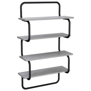 vidaXL Estante de Parede de 4 Andares Sonoma cinzento