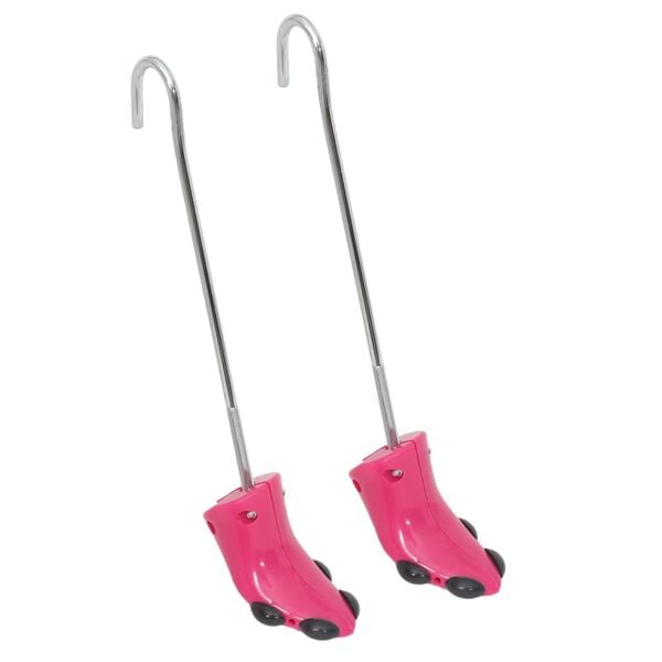 vidaXL Alargador de botas c/ cal&ccedil;adeira EU 34-40 pl&aacute;stico rosa