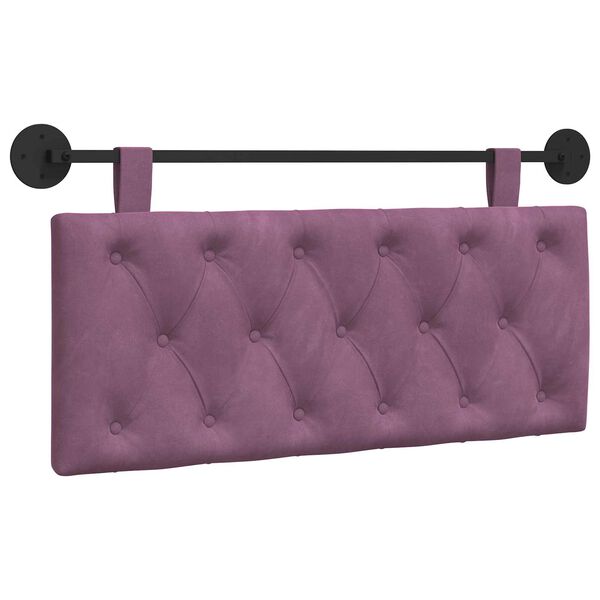 vidaXL Cabeceira Suspensa Roxo 110 x 55 x 7 cm Veludo