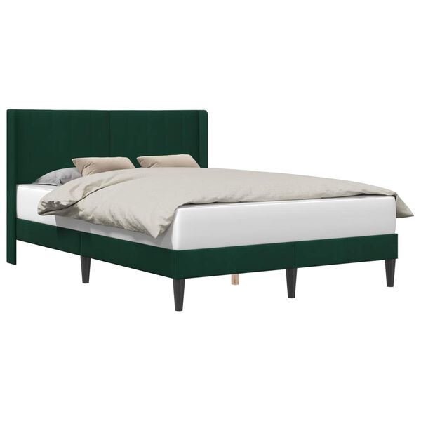 vidaXL Estrutura da Cama Verde Escuro 120 x 190 cm Veludo