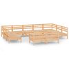 vidaXL 12 pcs conjunto lounge de jardim pinho maci&ccedil;o