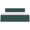 vidaXL Cama com Armazenamento Verde Escuro 160 x 200 cm Veludo