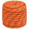 vidaXL Corda de barco 16 mm 250 m polipropileno laranja