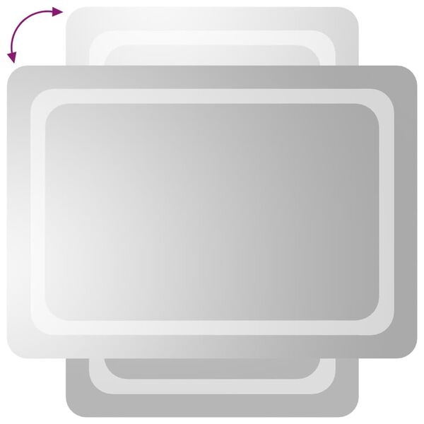 vidaXL Espelho de casa de banho com luzes LED 50x70 cm