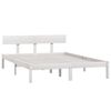 vidaXL Estrutura de cama 120x200 cm pinho maci&ccedil;o branco