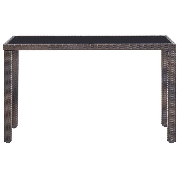 vidaXL 5 pcs conjunto de jantar exterior c/ almofadões vime castanho