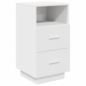 vidaXL Mesa de cabeceira com 2 gavetas 36x36x68 cm branco