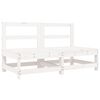 vidaXL 8 pcs conjunto lounge de jardim pinho maciço branco