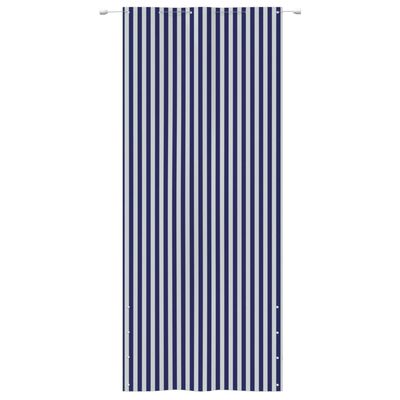 vidaXL Tela de varanda 120x240 cm tecido oxford azul e branco