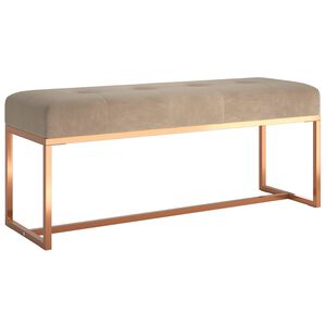 vidaXL Banco 110x36x45 cm veludo bege