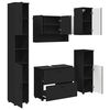 vidaXL Conjunto de M&oacute;veis para Banheiro com gaveta 5 pcs Preto