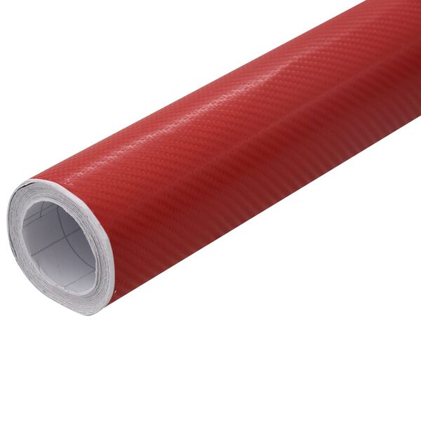 vidaXL Pel&iacute;culas para carro 2 pcs 100x150 cm + 50x150 cm vermelho 4D