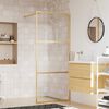 vidaXL Divis&oacute;ria de chuveiro 80x195 cm vidro transparente ESG dourado
