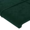 vidaXL Cabeceira de cama c/ abas veludo 83x23x78/88cm verde-escuro