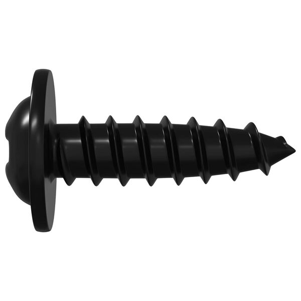 vidaXL Prego Autoperfurante 12 pcs Preto 3,5 x 12 mm Ferro