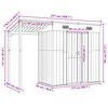 vidaXL Abrigo de jardim c/ alpendre 277x107x181cm aço castanho-claro