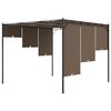 vidaXL Gazebo jardim c/ cortina lateral 3x3x2,25m cinzento-acastanhado