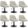 vidaXL Cadeiras de jantar girat&oacute;rias 6 pcs veludo cor creme