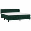 vidaXL Cama com molas/colch&atilde;o 180x200 cm veludo verde-escuro