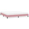 vidaXL Estrutura de cama sem colch&atilde;o 200x210 cm veludo rosa