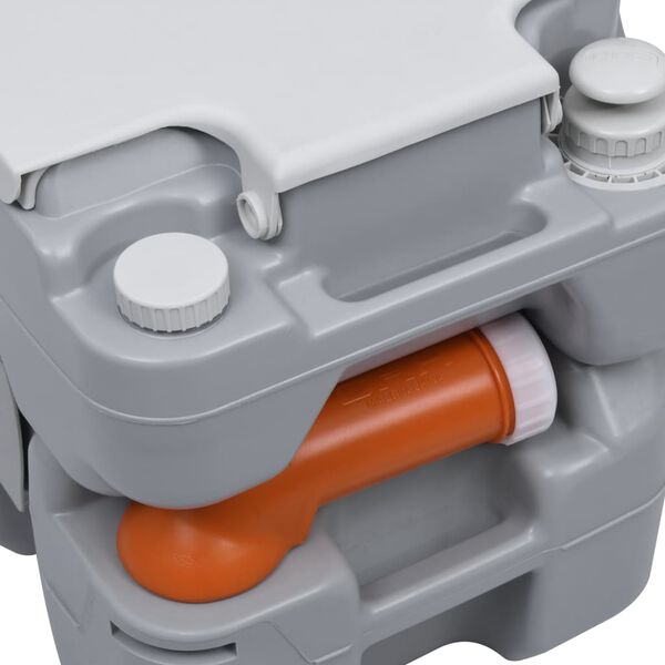 vidaXL Conjunto portátil sanita e depósito de água para campismo