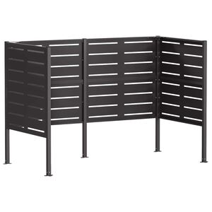 vidaXL Tela para Lixeira 167 x 85 x 113 cm A&ccedil;o Preto