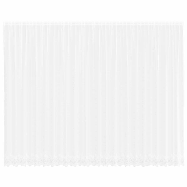 vidaXL Cortina de Renda com cortinas Branco 280 x 600 cm Poli&eacute;ster
