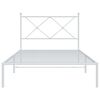 vidaXL Estrutura de cama com cabeceira 100x190 cm metal branco