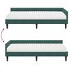 vidaXL Estrutura de Cama de Canto com Colch&atilde;o 2 pcs Verde Veludo