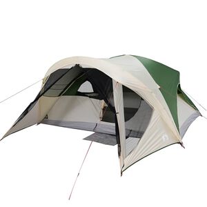 vidaXL Tenda familiar estilo cabana para 6 pessoas imperme&aacute;vel verde
