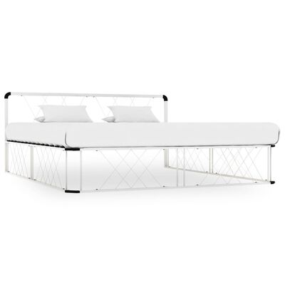 vidaXL Estrutura de cama 200x200 cm metal branco