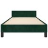 vidaXL Estrutura de cama sem colch&atilde;o 90x190 cm veludo verde-escuro