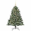 vidaXL &Aacute;rvore de Natal Artificial Verde 120 cm PVC, Pl&aacute;stico e A&ccedil;o