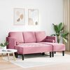 vidaXL Conjunto de Sof&aacute;s com almofada 2 pcs Rosa Poli&eacute;ster