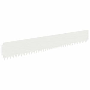 vidaXL Acabamento para Gramado 10 unid. 103 x 15 cm A&ccedil;o Branco